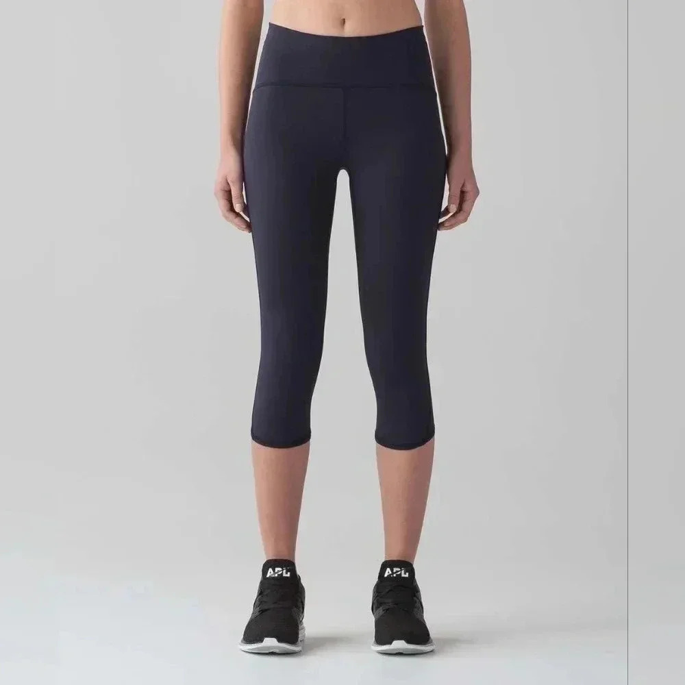 Lululemon Train Times Crop (17")Midnight Navy